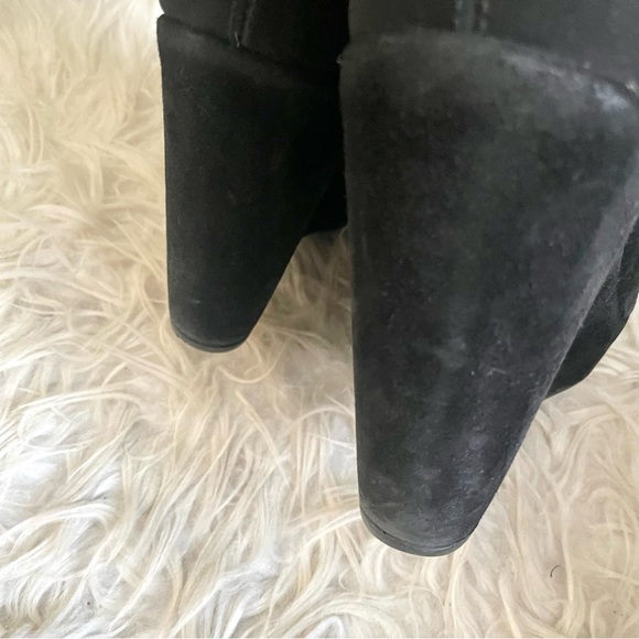 Stuart Weitzman for Scoop Suede Wedge Knee High Boots Black Size 5 - Picture 4 of 9